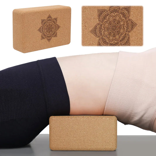Cork Yoga Block Cork Yoga Bricks Eco-Friendly Natural Cork Block 9x6x3 Inch Non Slip Cork Block for Yoga Pilates