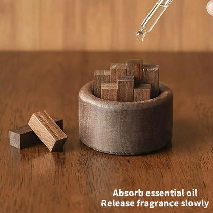 1/2/3Set Wooden Essential Oil Diffuser Aromatherapy Sticks Decor Walnut Wood Fragrance Expander For Home Bathroom Car Ornament