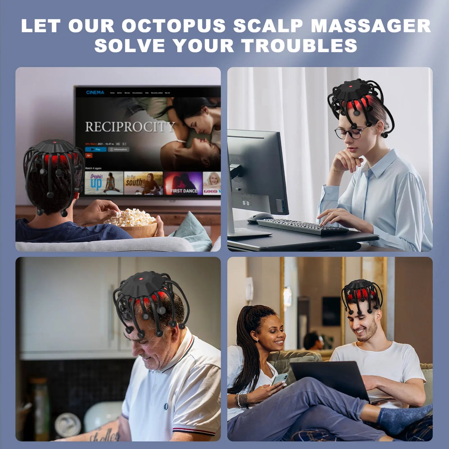 Elektrische Hoofdmassager Octopus