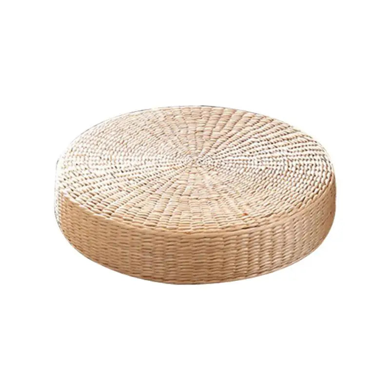 Tatami Cushion Meditation Cushion Round Straw Pouf Hand Woven Mat Chair Floor Cushion For Meditation Yoga Pad Seat Floor Pillow
