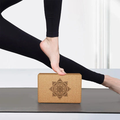 Cork Yoga Block Cork Yoga Bricks Eco-Friendly Natural Cork Block 9x6x3 Inch Non Slip Cork Block for Yoga Pilates