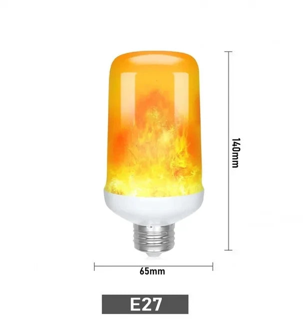 E27 E14 LED Dynamic flame effect light 12W bulbs Multiple mode Creative corn lamp Decorative lightFor bar hotel restaurant party