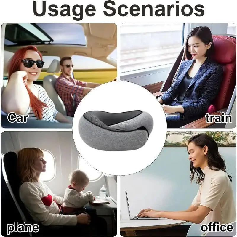Reisnek Kussen Memory Foam U-vorm Verstelbaar