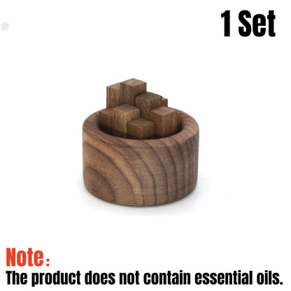 1/2/3Set Wooden Essential Oil Diffuser Aromatherapy Sticks Decor Walnut Wood Fragrance Expander For Home Bathroom Car Ornament