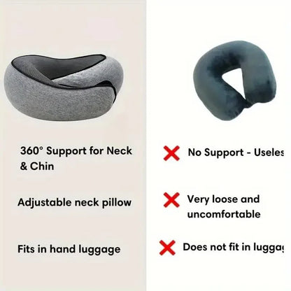 Reisnek Kussen Memory Foam U-vorm Verstelbaar
