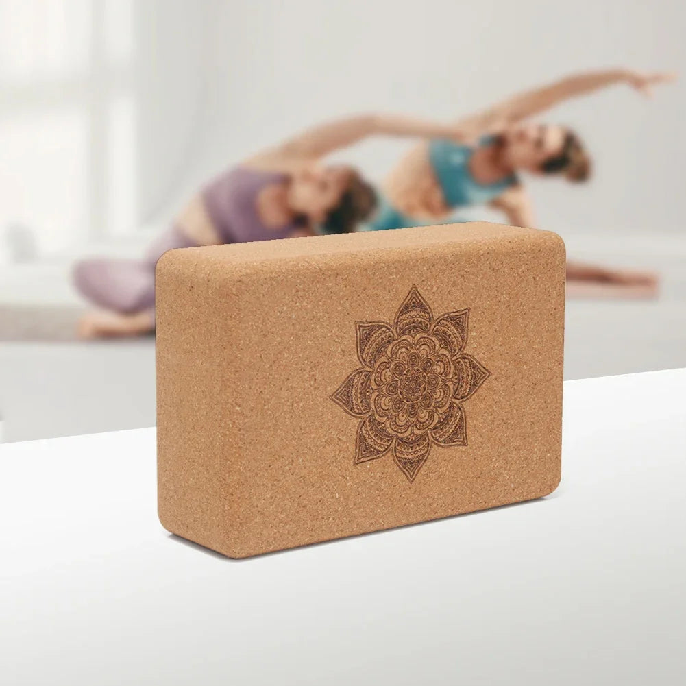 Cork Yoga Block Cork Yoga Bricks Eco-Friendly Natural Cork Block 9x6x3 Inch Non Slip Cork Block for Yoga Pilates