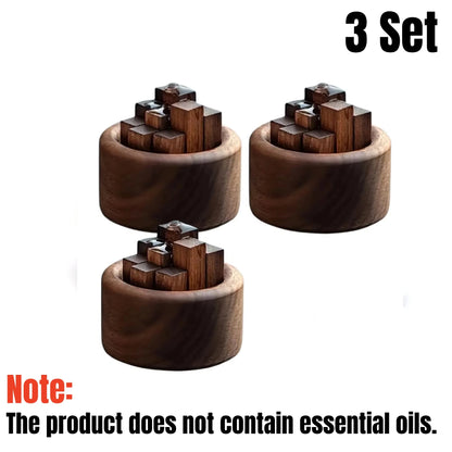 1/2/3Set Wooden Essential Oil Diffuser Aromatherapy Sticks Decor Walnut Wood Fragrance Expander For Home Bathroom Car Ornament