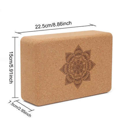 Cork Yoga Block Cork Yoga Bricks Eco-Friendly Natural Cork Block 9x6x3 Inch Non Slip Cork Block for Yoga Pilates