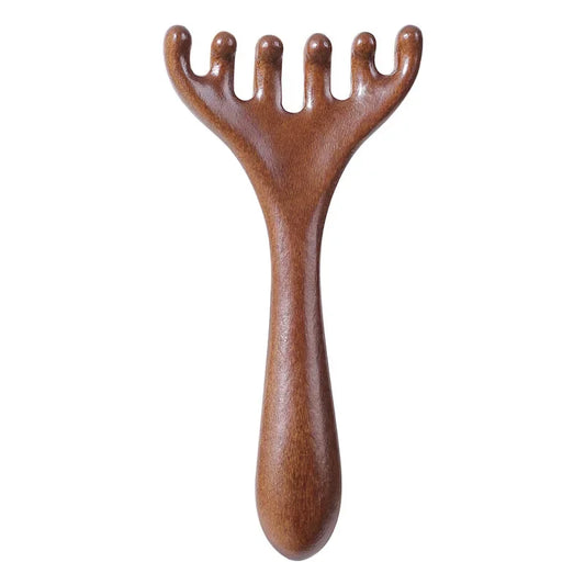 Natural Fragrance Massage Comb Six Claw Head Acupoint Massage Scraping Tool Neck Lifting Scraping Face Massager