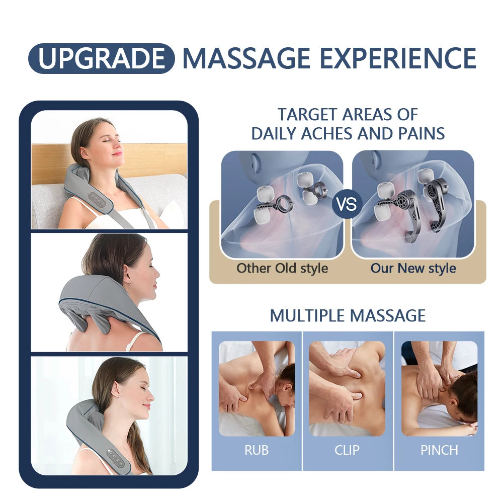 Draadloze Nek- en Schoudermassager