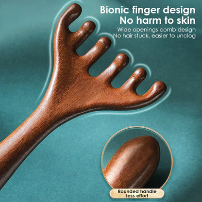 Natural Fragrance Massage Comb Six Claw Head Acupoint Massage Scraping Tool Neck Lifting Scraping Face Massager