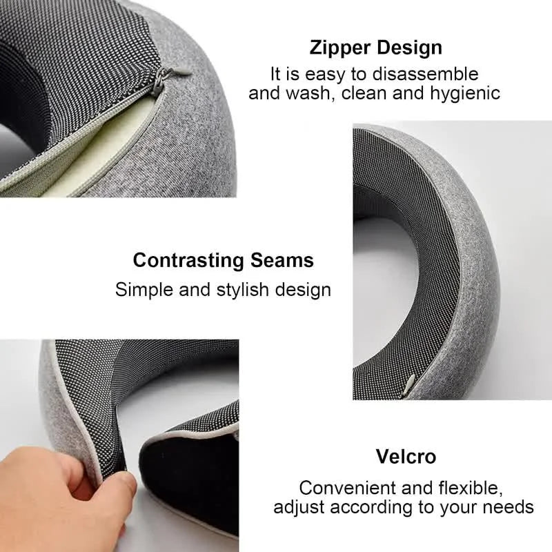 Reisnek Kussen Memory Foam U-vorm Verstelbaar