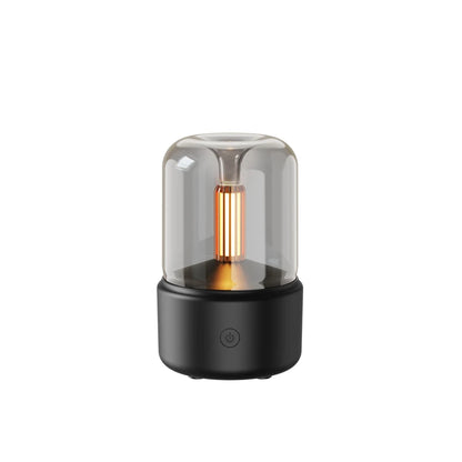 Candlelight Mini Aroma Diffuser USB Air Humidifier Essential Oil Night Light Cold Mist Maker Sprayer for Home Gift